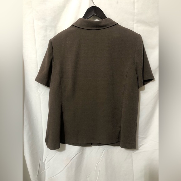Women’s brown jacket style blouse - Picture 2 of 5